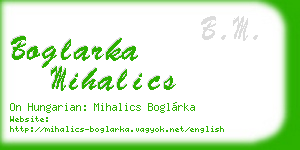 boglarka mihalics business card